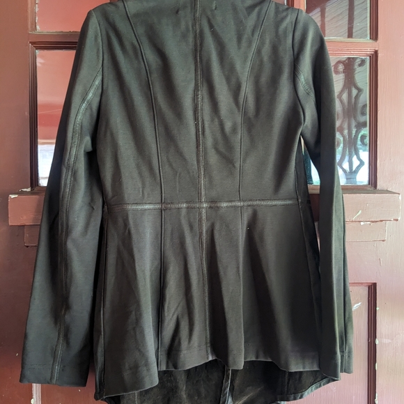 Avant garde Illia soft leather/fabric asymmetrical jacket - Picture 4 of 11